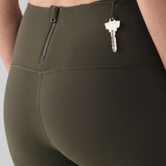 Lululemon Paddle Times Tights Leggings in Dark Olive Black - Picture 11 of 11